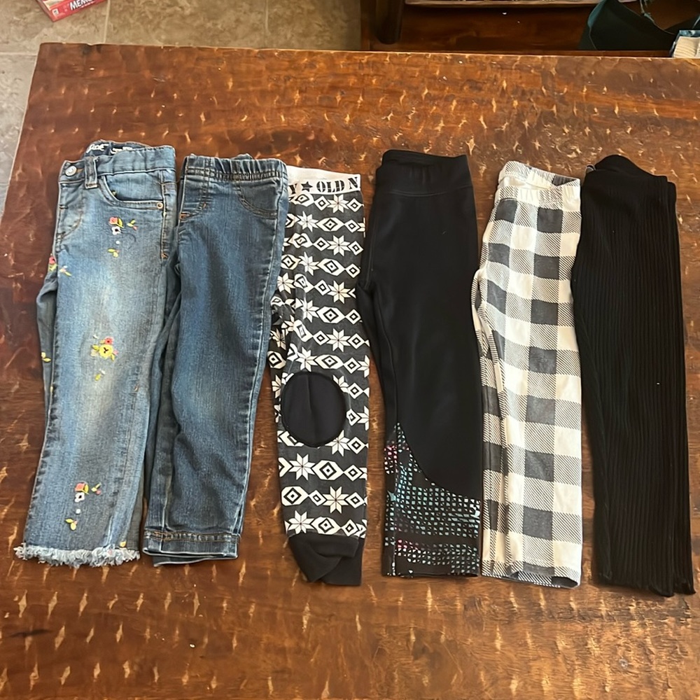 Girls Jean and legging bundle - 6 pieces